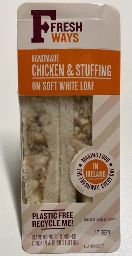 Chicken and stuffing sandwich