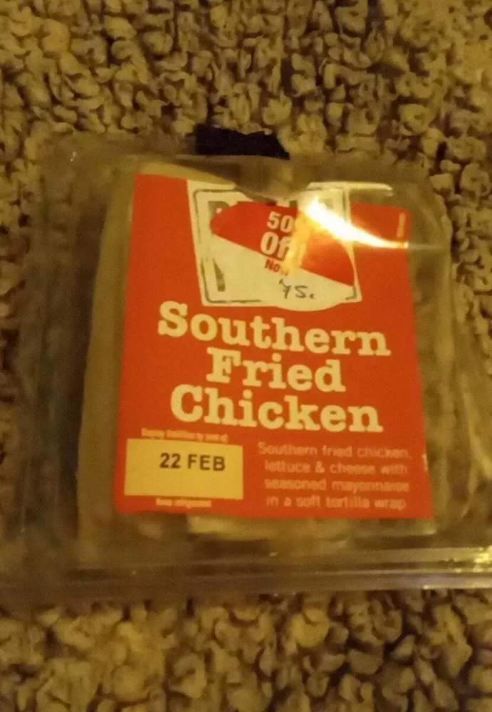 Southern fried chicken wrap