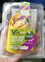 Vegan onion bhaji wrap