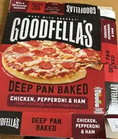 Deep Pan Baked Chicken Pepperoni And Ham Pizza