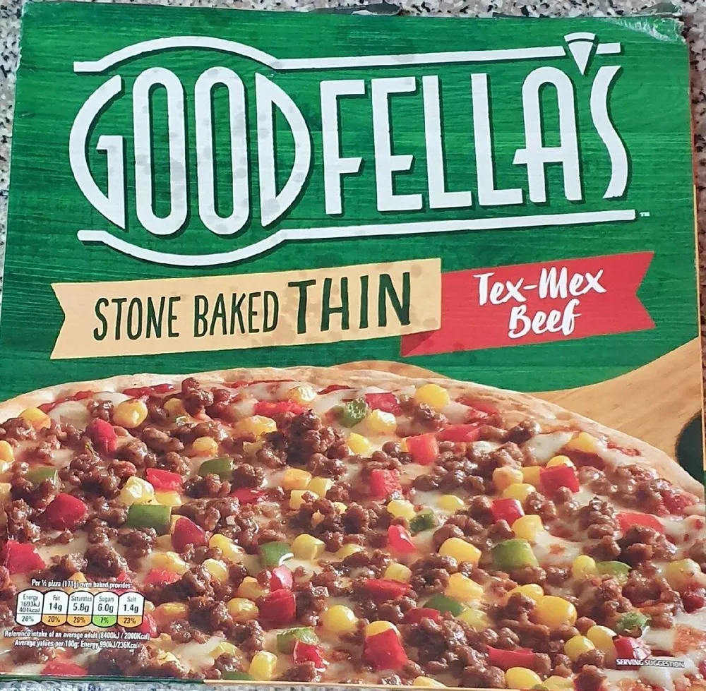 Stone baked thin Tex Mex Beef