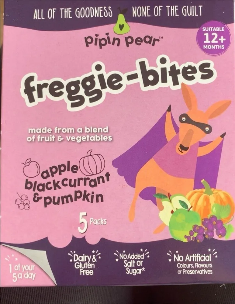 Freggie-Bites: Apple, Blaccurrant and Pumpkin