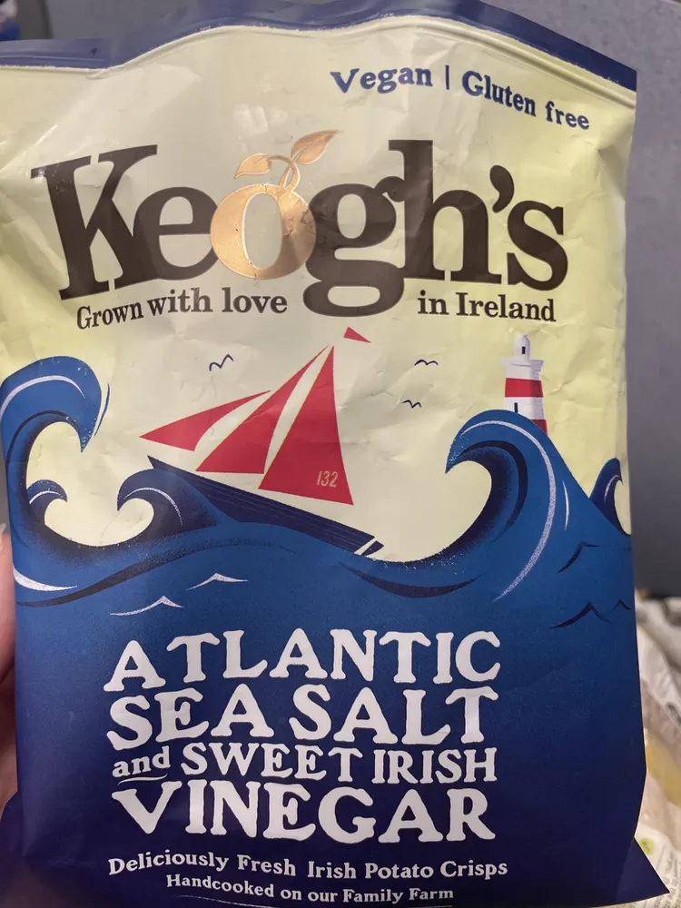 Keoghs Atlantic sea salt and sweet Irish vinegar crisps