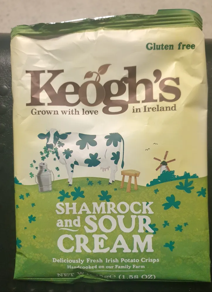 Shamrock and Sour Cream Potato Crisps
