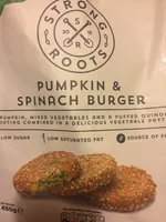 Pumpkin and spinach burger