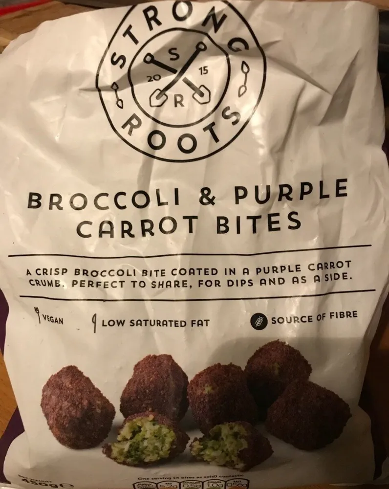 Broccoli and purple carrot bites