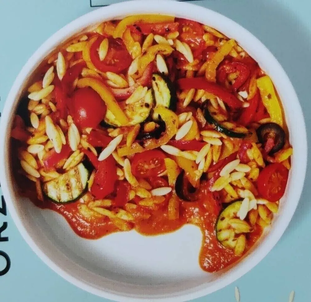 Mediterranean orzo bake
