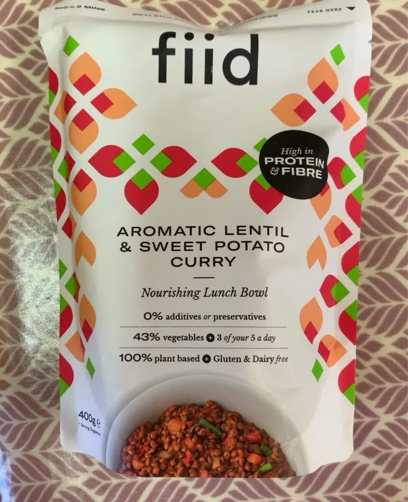 Aromatic lentil& sweet potato curry