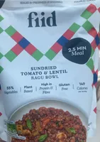 Sundried tomato and lentil ragu bowl