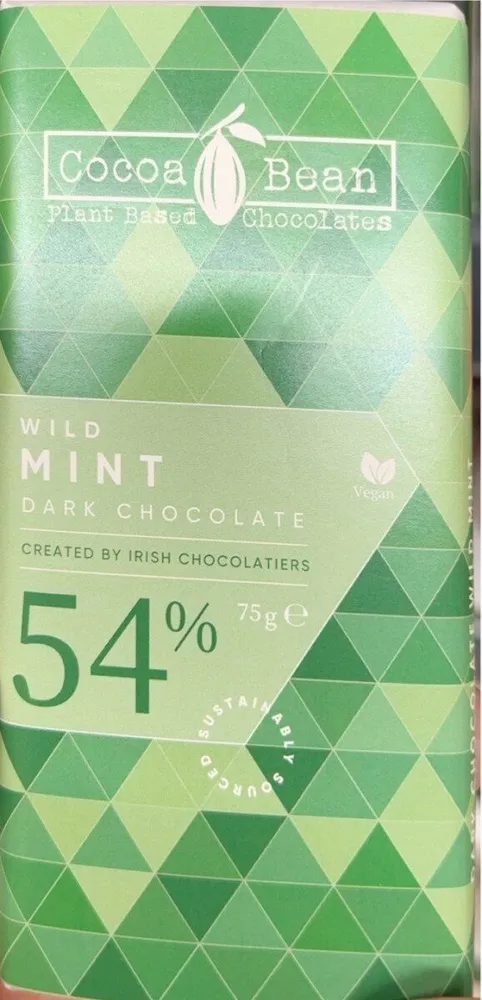 Dark chocolate mint 54%