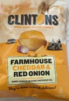 Clintons Farmhouse cheddar & Red onion flaviured crisp