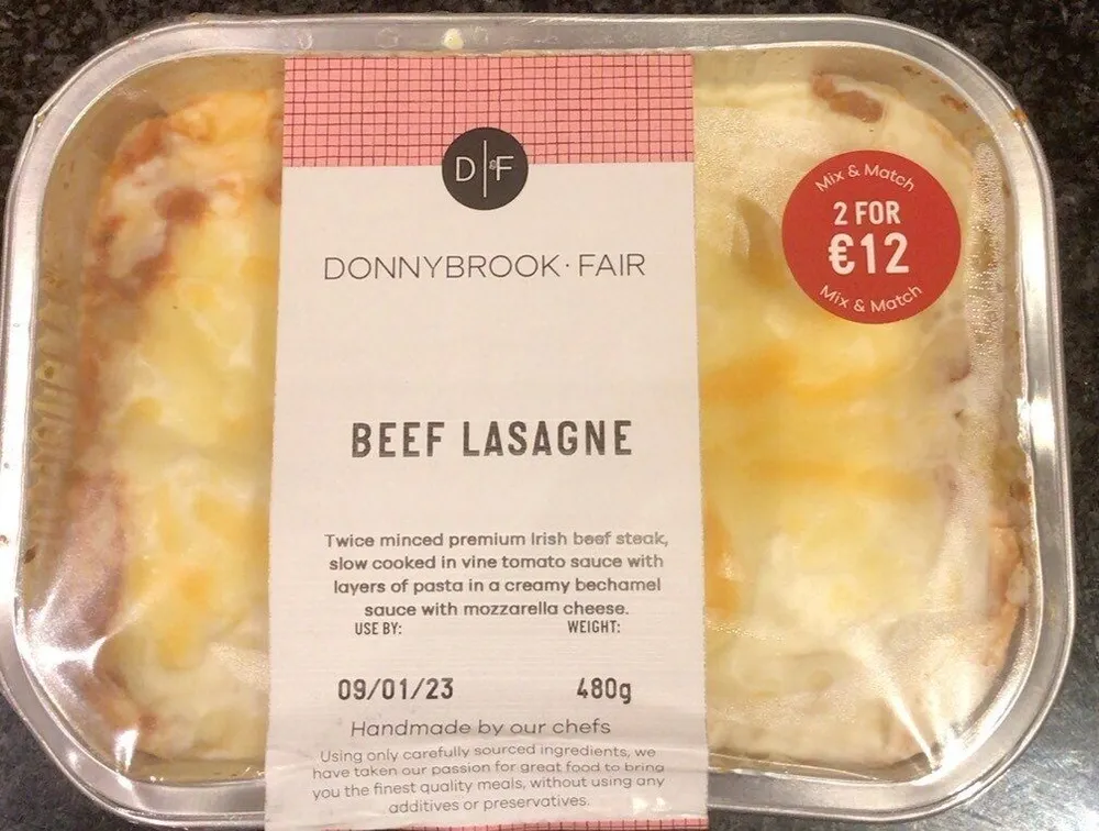 Beef lasagne