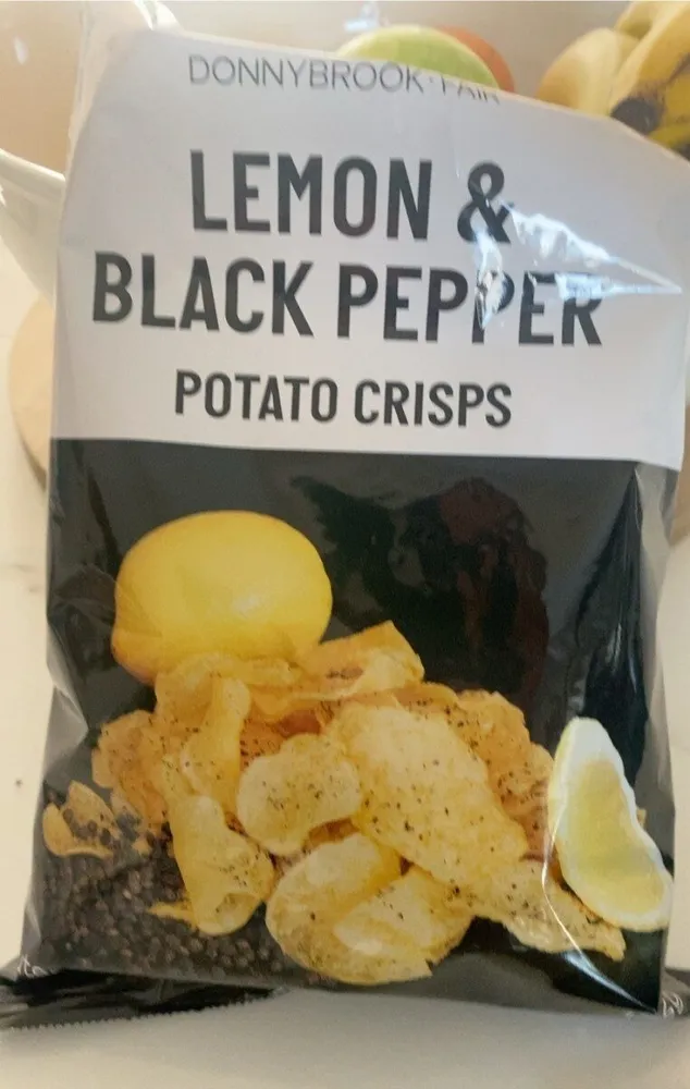 Lemon and Black Pepper Potato Crisps