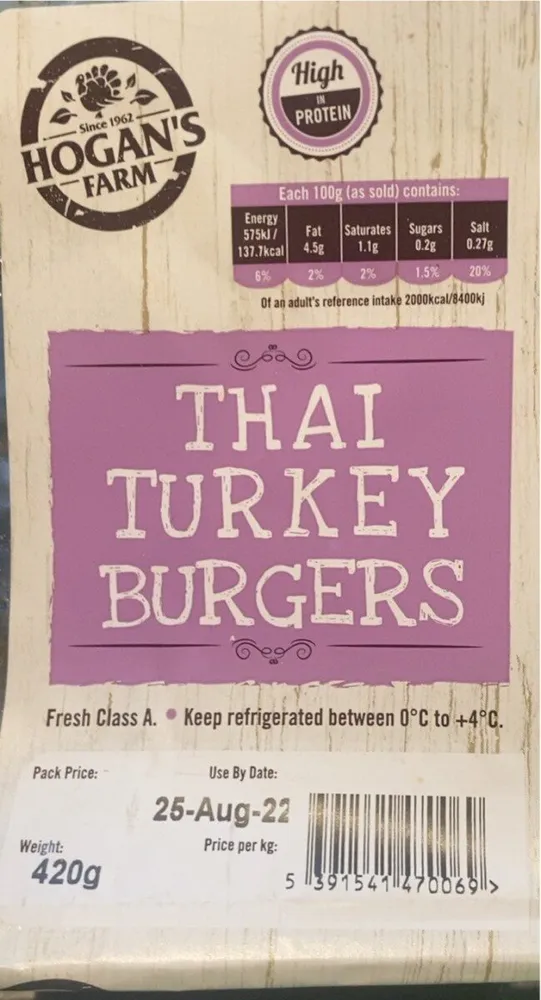 Thai turkey burger