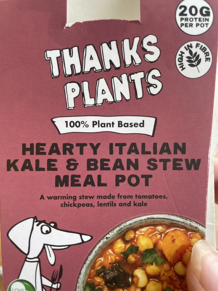 Hearty Italian kale and bean stew meal pot