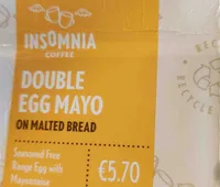 Double Egg mayo on malted bread, 173g 1 full sandwich