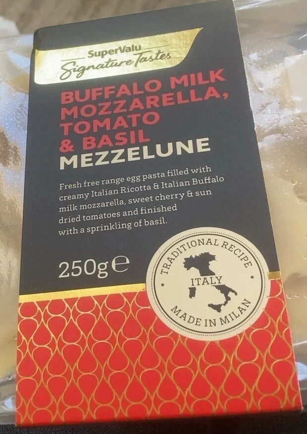 Buffalo Milk mozzarella tomato basil mezzelune