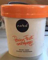 Passion fruit and mango ice cream