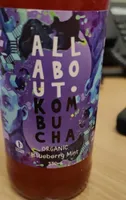 Organic blueberry mint kombucha