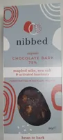 Organic Chocolate Bark Mapled Nibs sea salt and hazelnuts