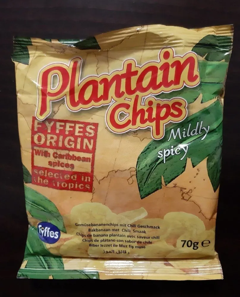 Plantain chips mildly spicy