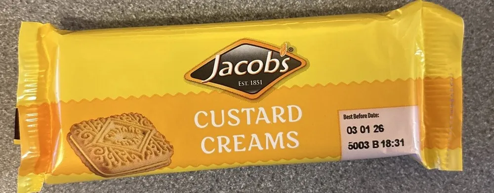 Custard Cream Biscuits, 3 Pack