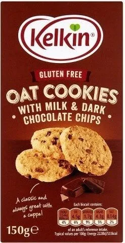 Gluten Free Oat Cookies with Milk & Dark Chocolate Chips
