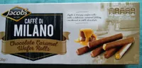 Chocolate caramel wafer rolls