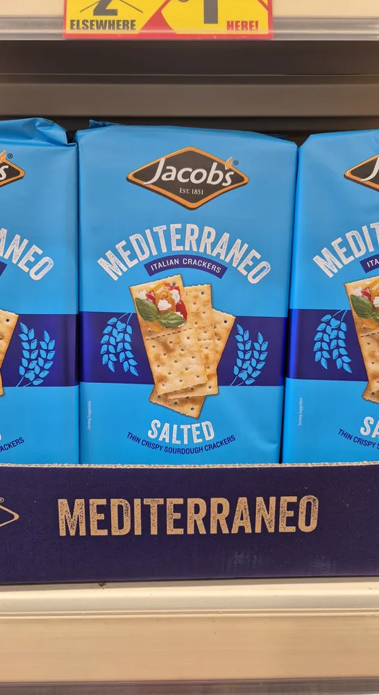 Mediterraneo Salted Thin Crispy Sourdough Crackers