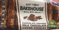 Chocolate enrobed milk chocolate chunk cookies