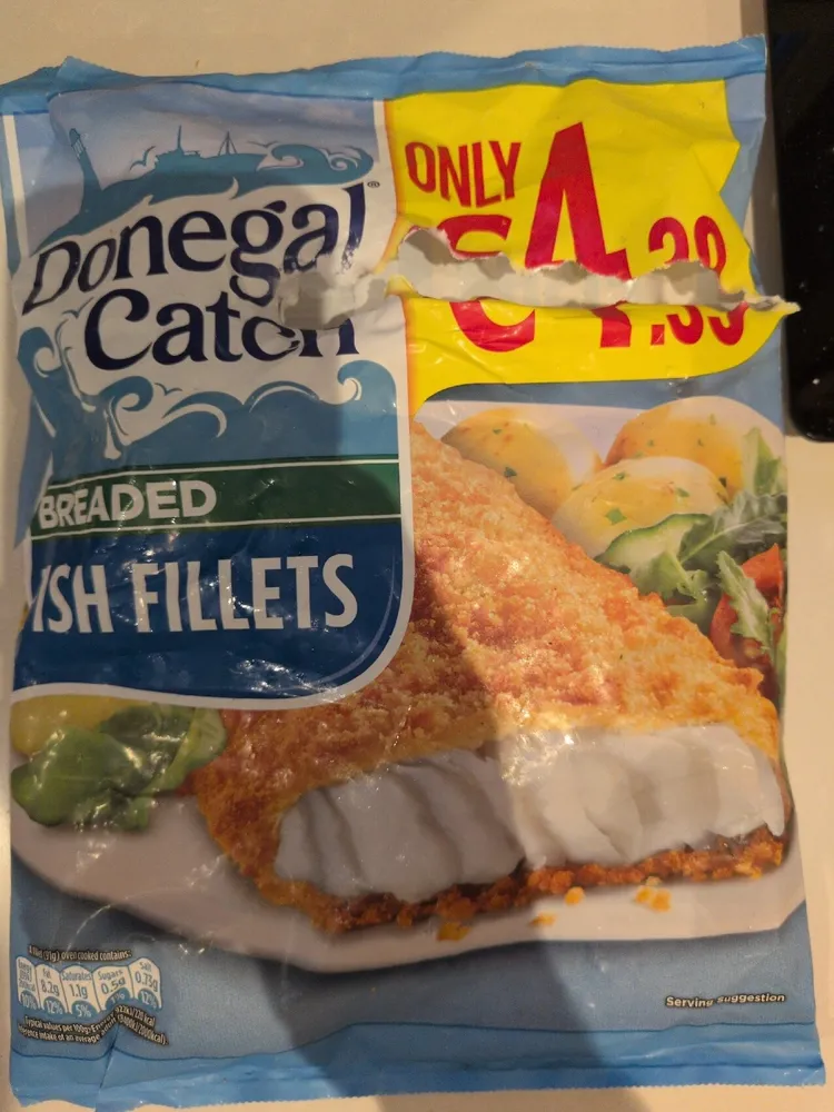 Breaded fish fillets