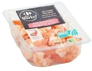 Carrefour The Market Crevettes Roses avec Queue Cuit Décortiqué