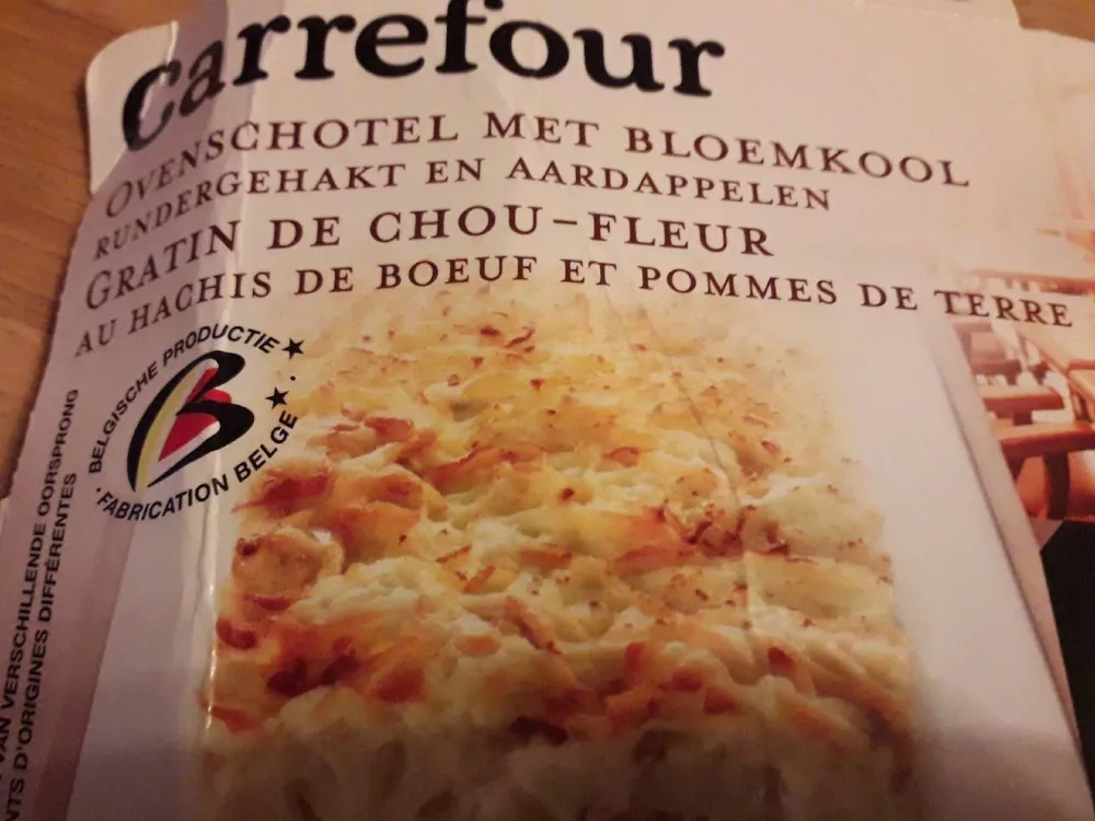 Gratin de chou-fleur au hachis de boeuf et pommes de terre
