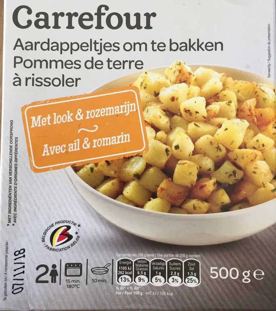 Carrefour Original Pommes de Terre à Rissoler avec Ail & Romarin