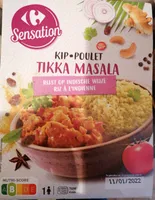 Carrefour Sensation Poulet Tikka Masala Riz à l'Indienne