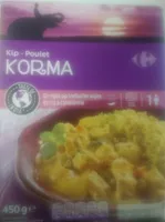 Poulet korma et riz à l'indienne