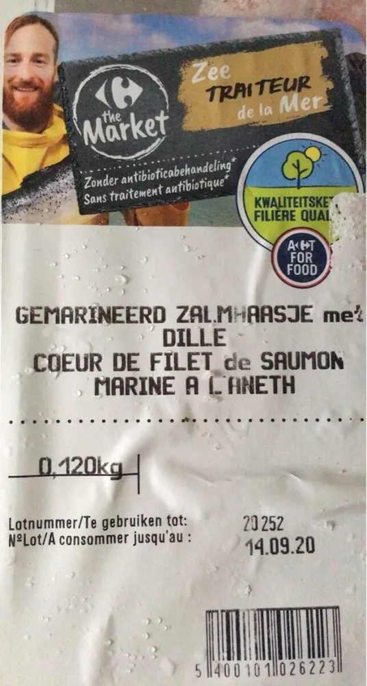 Coeur de filet de saumon mariné à l’aneth