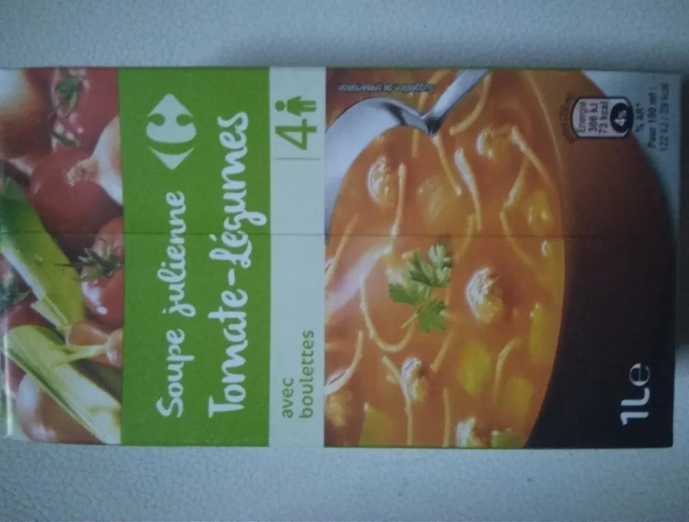 Soupe julienne tomate legume
