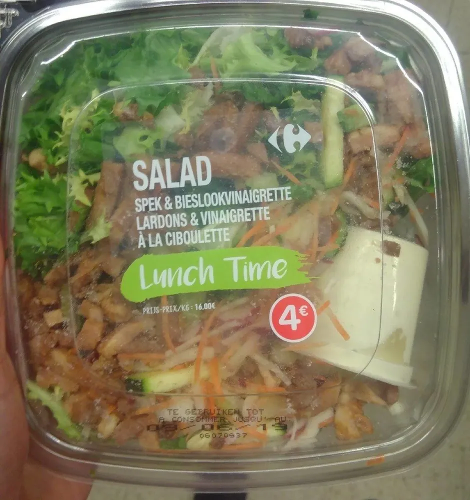 Salade Lardon & vinaigrette à la ciboulette