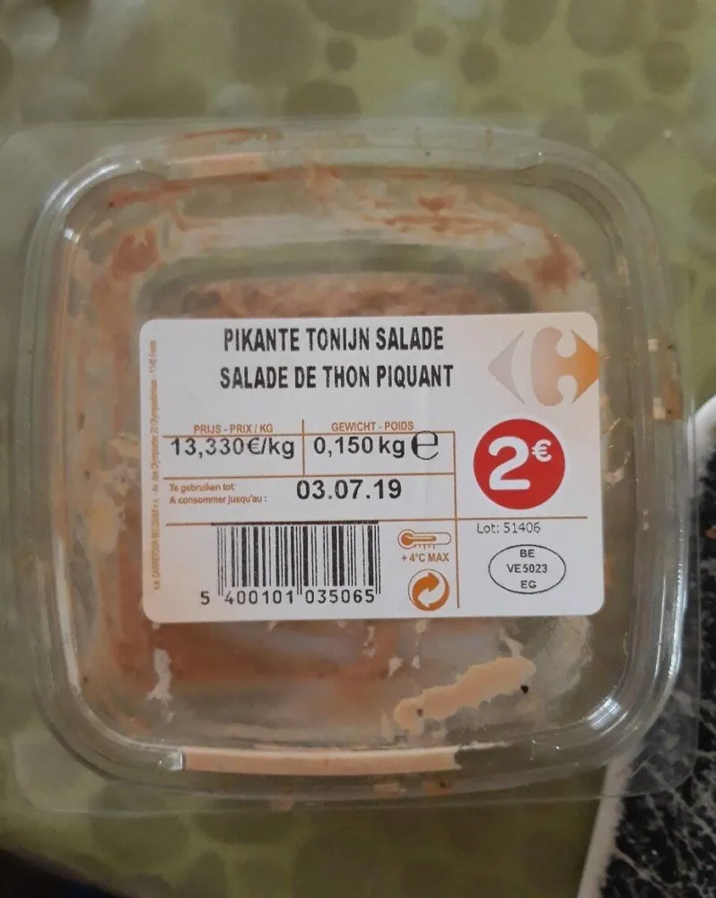 Salade de thon piquant