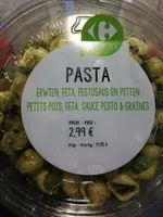 Pasta - Petits pois, feta, sauce pesto & graines