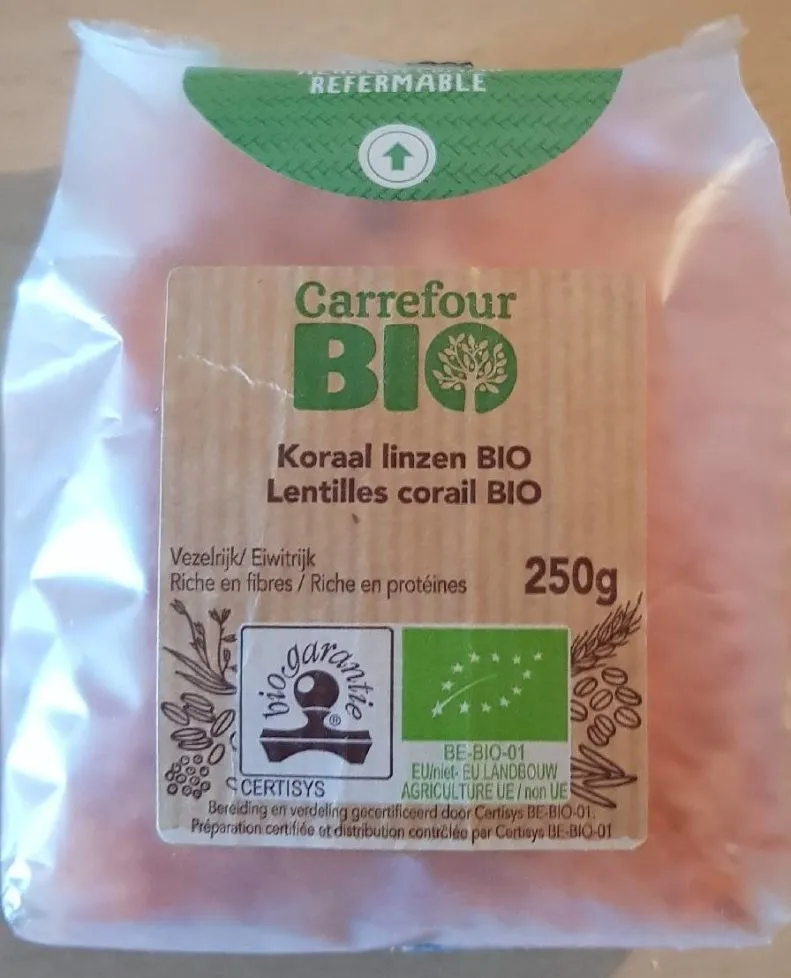 Lentilles corail BIO