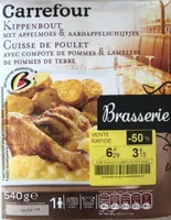 Cuisse de poulet avec compote de pommes