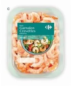 Carrefour Crevettes Roses Cuit & Décortiqué 20/30 ASC