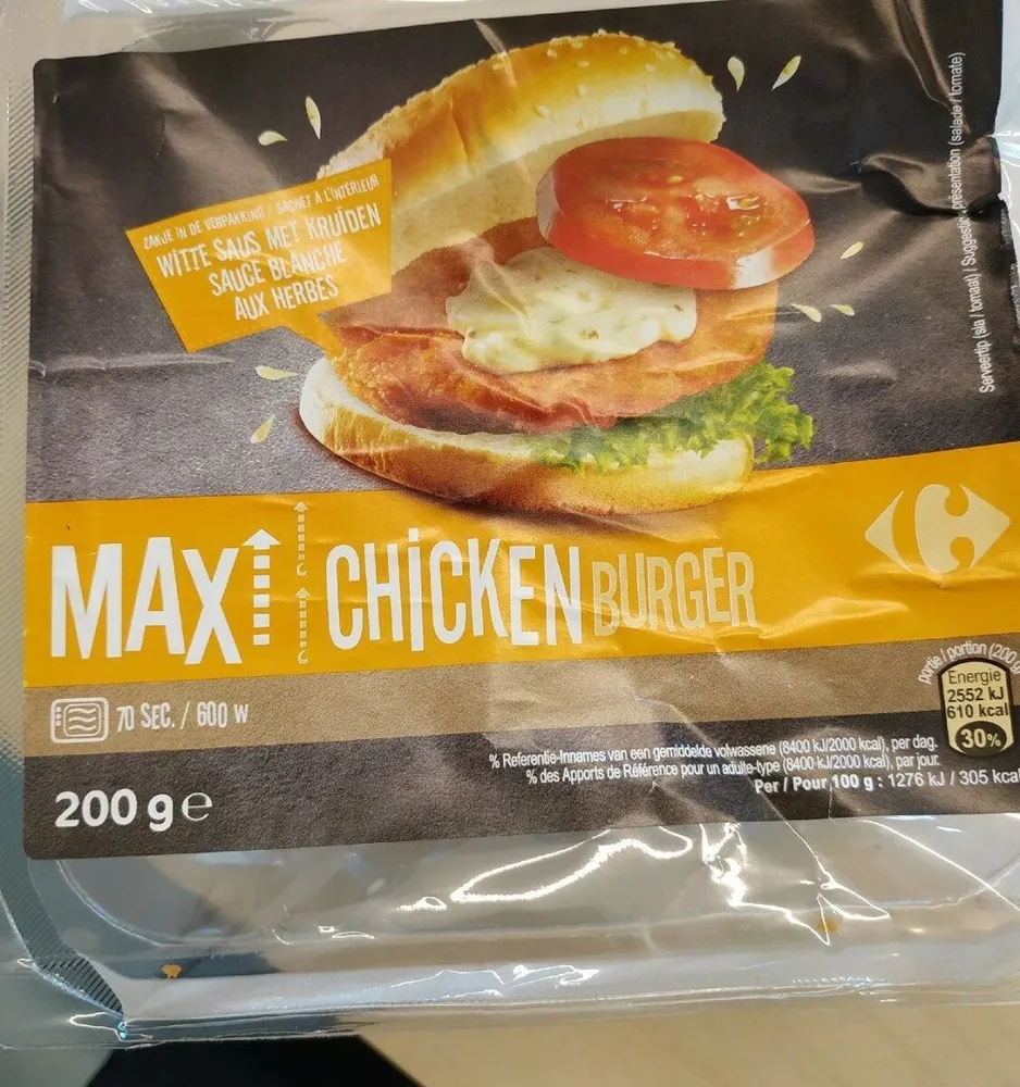 Max Chicken burger
