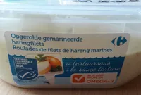 Roulades de filets de hareng marinés