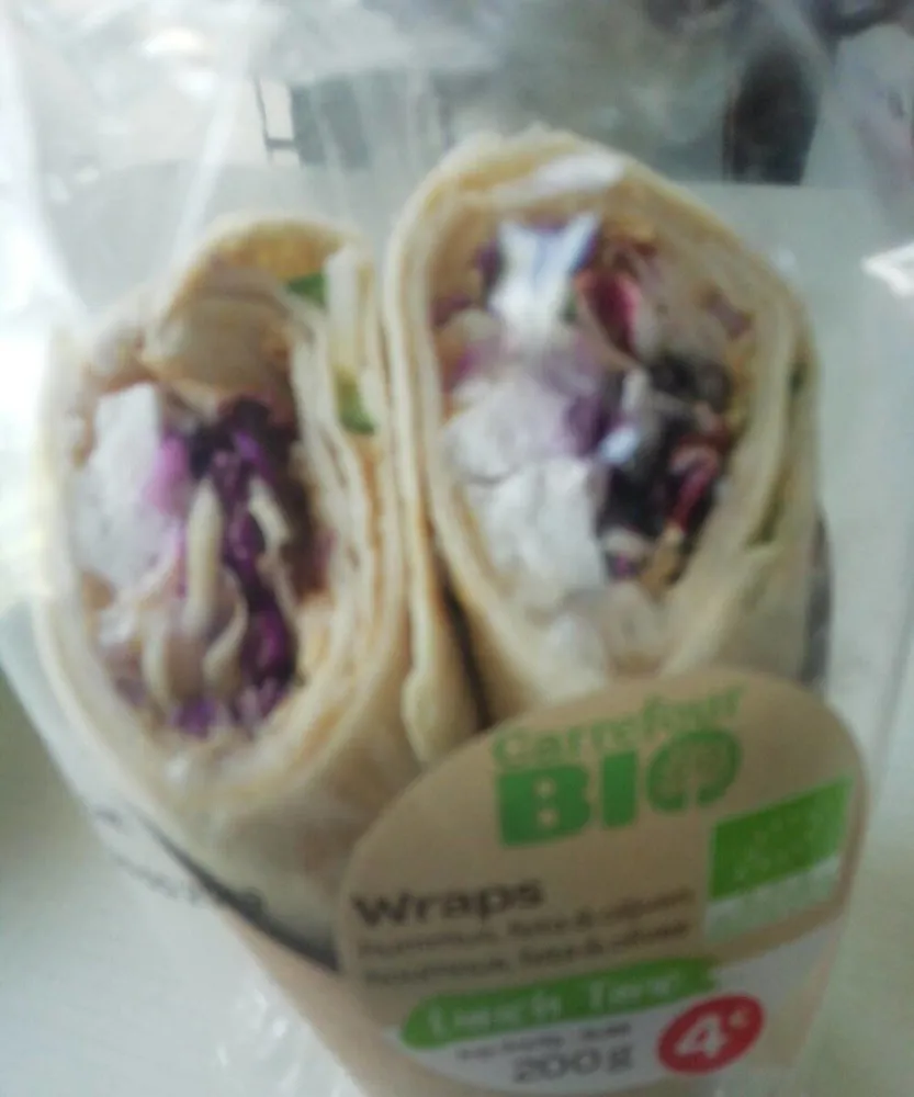 Wraps hummus feta olives