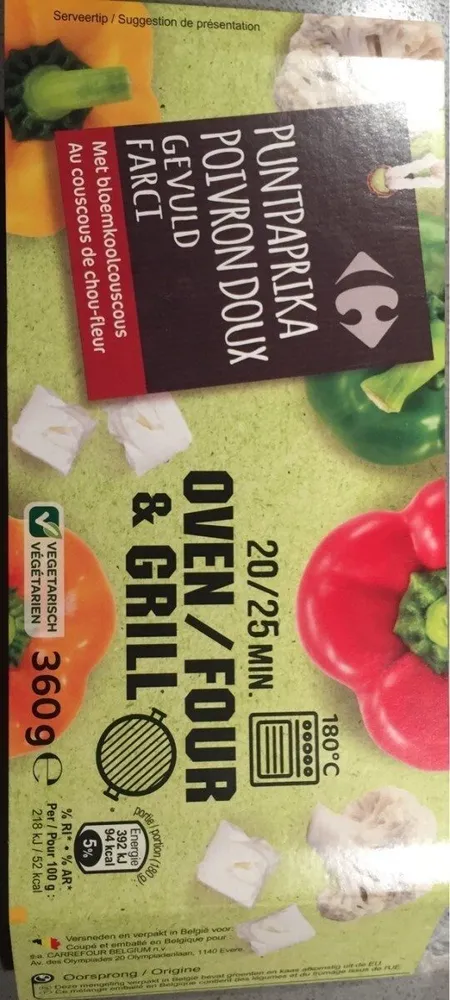 Oven & grill puntpaprika gevuld