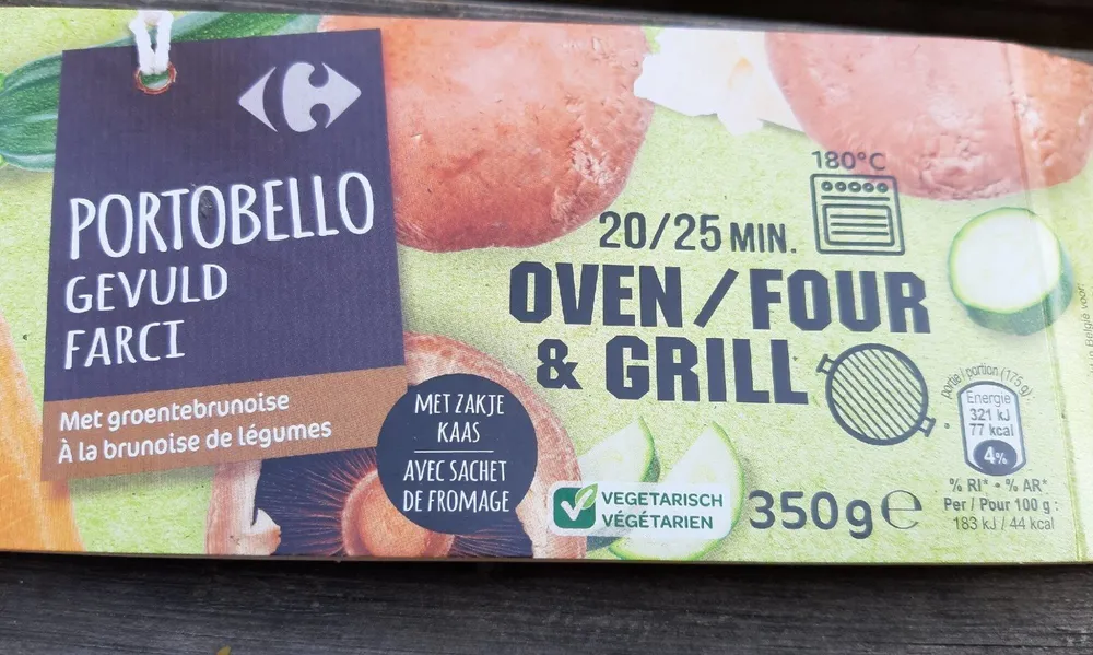 Portobello gevuld met groentebrunoise