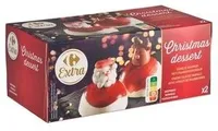 Carrefour Extra Christmas Dessert Crème Glacée Vanille avec Coulis de Framboises